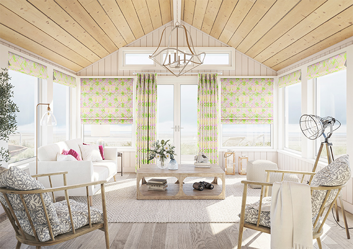 Faded Glamour, Goddess Green Pink - Made To Measure Curtains - Image 14